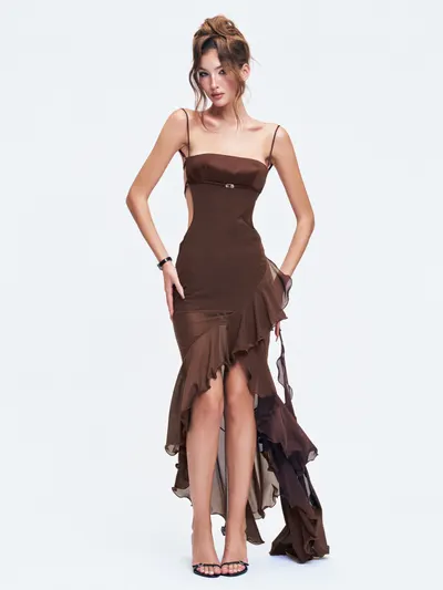 เดรส Viery Sicily Dress Brown 3