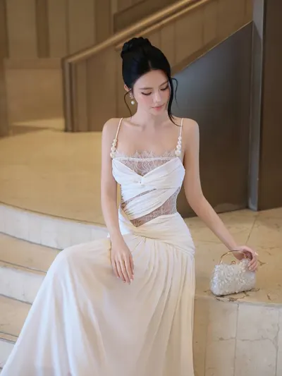 Thao Bibi Brand White Lace Dress 3