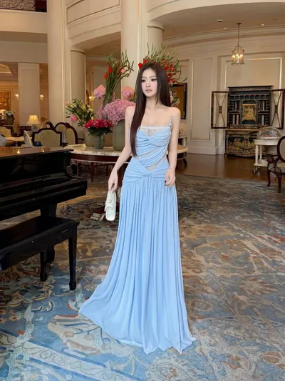 ThaoBibl Brand Blue Maxi Dress 1
