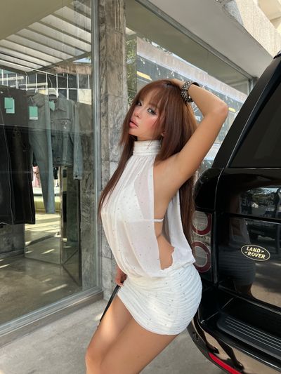 Noir Siren White Glitter Dress เดรส+บรา 5